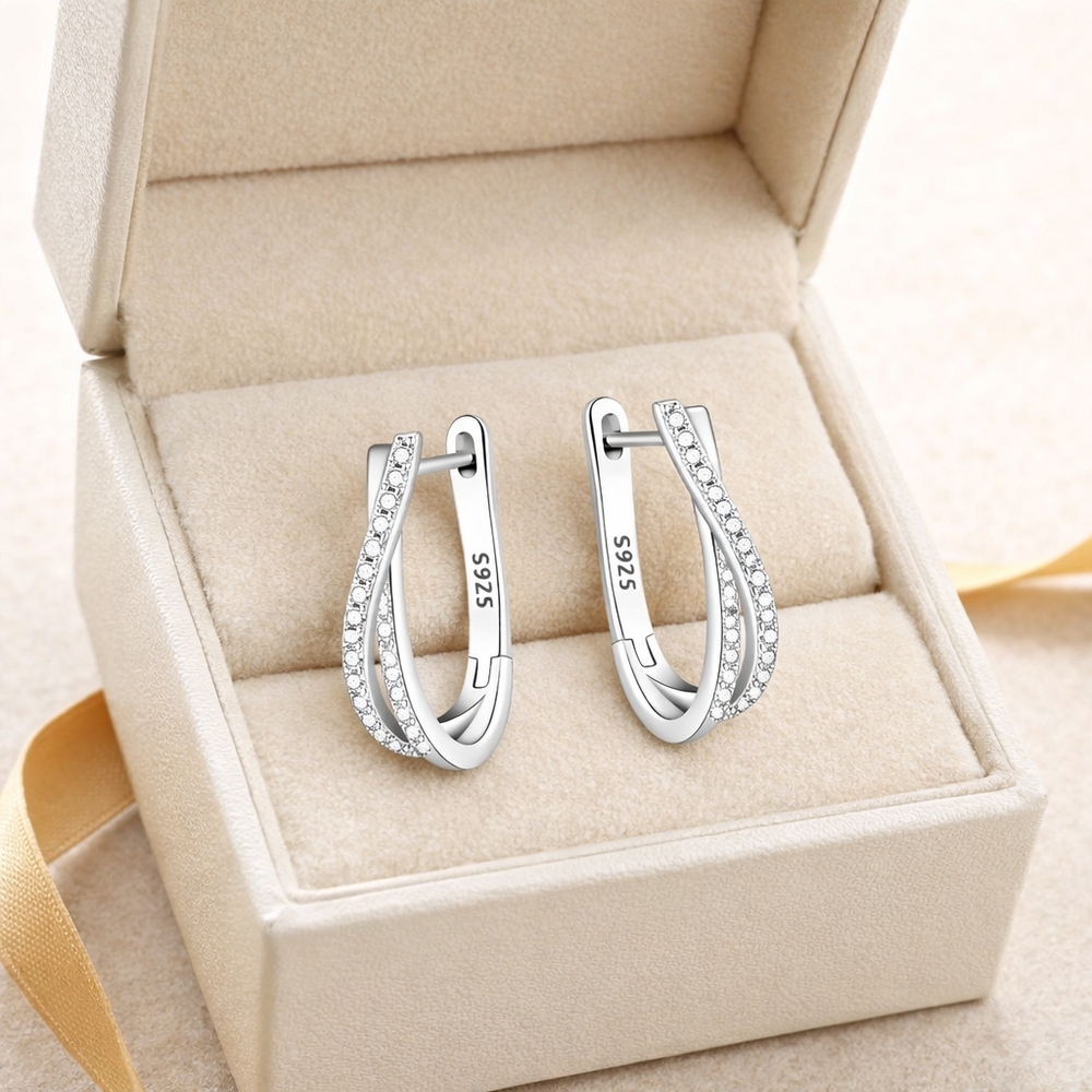 ♡NEW 925 Sterling Silver Hoop Earrings
